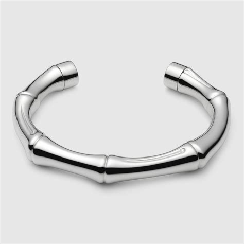 gucci bamboo bracelet silver|gucci link bracelet sterling silver.